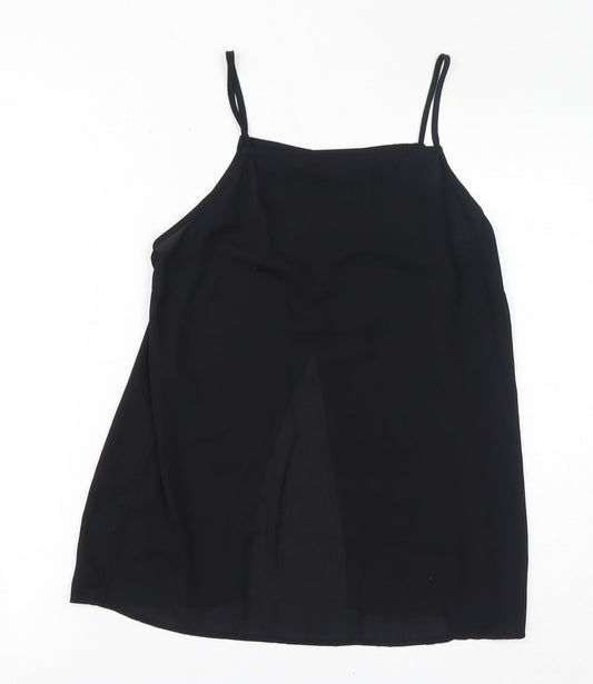 Monki Womens Black Polyester Camisole Tank Size S Square Neck