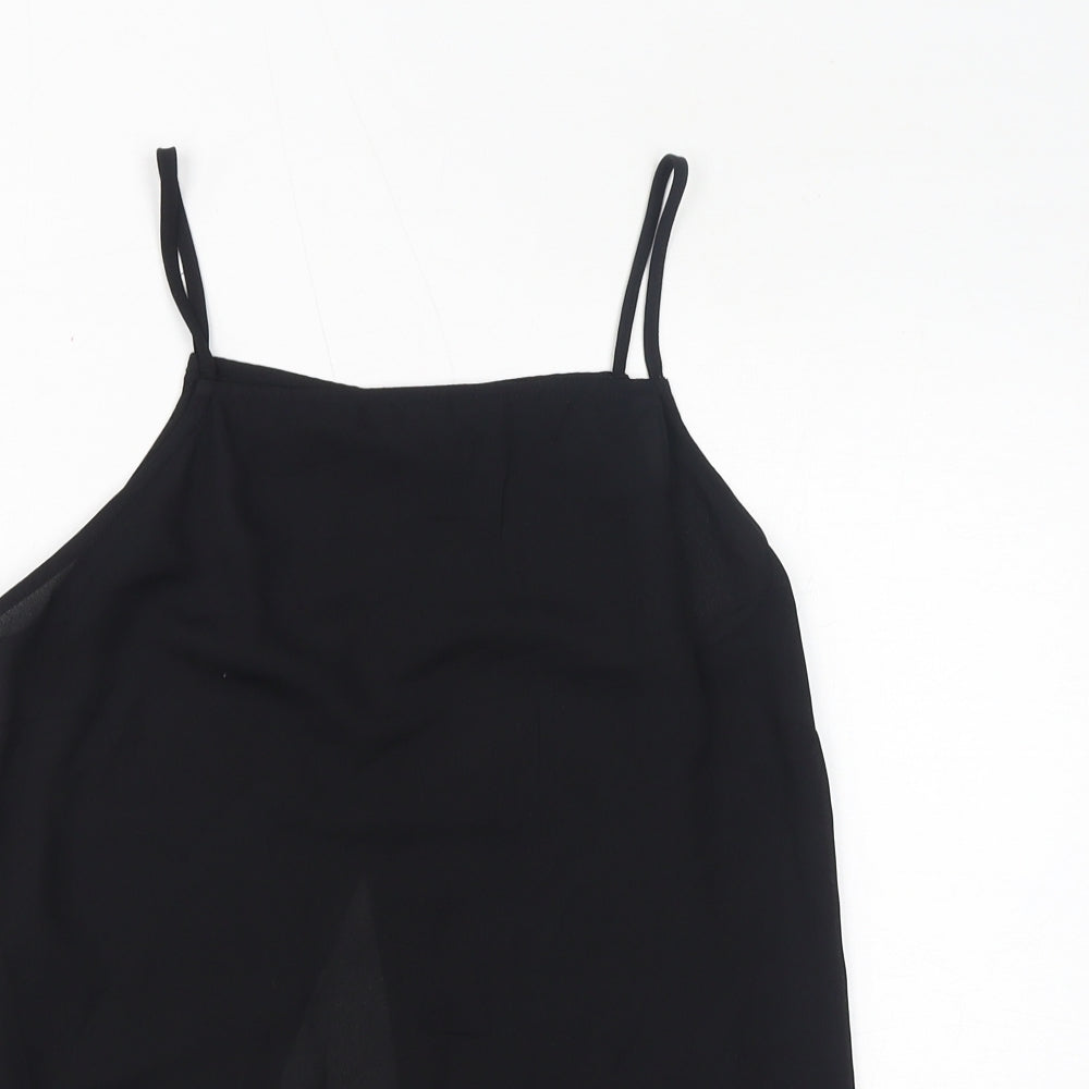 Monki Womens Black Polyester Camisole Tank Size S Square Neck