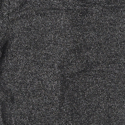 Womens UK Size S Light before Dark Black Cropped T-Shirt