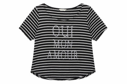 Womens UK Size 16 BHS Black Basic T-Shirt