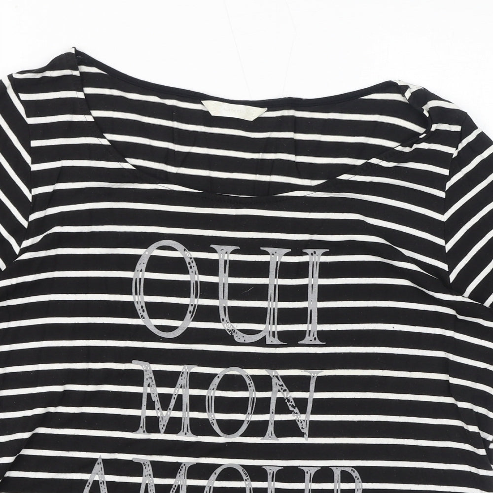 Womens UK Size 16 BHS Black Basic T-Shirt