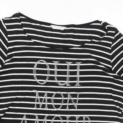Womens UK Size 16 BHS Black Basic T-Shirt