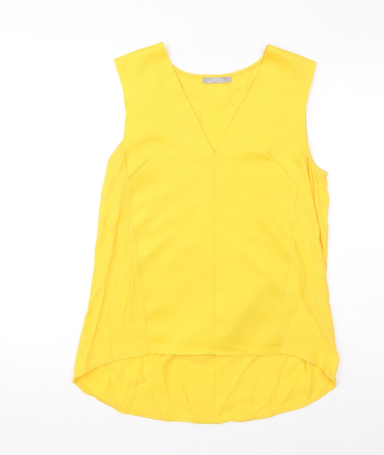Womens UK Size M Marks and Spencer Yellow Basic Tank