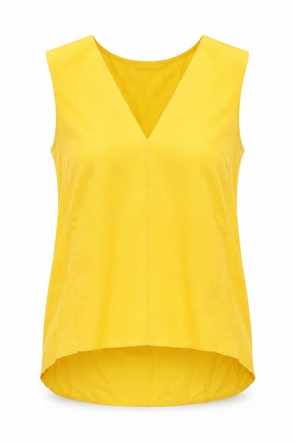 Womens UK Size M Marks and Spencer Yellow Basic Tank
