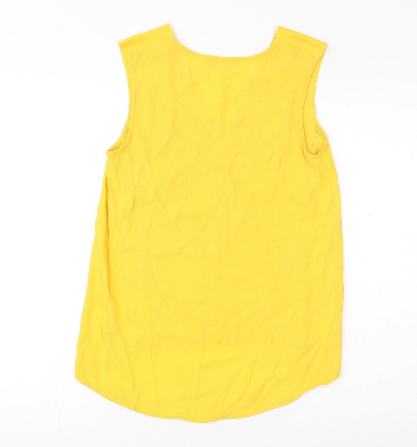 Womens UK Size M Marks and Spencer Yellow Basic Tank