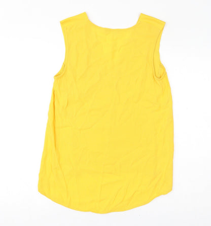 Womens UK Size M Marks and Spencer Yellow Basic Tank