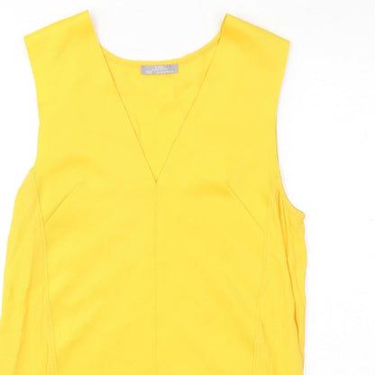 Womens UK Size M Marks and Spencer Yellow Basic Tank