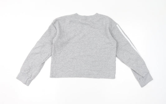 Boohoo Womens Grey Polyester Pullover Sweatshirt Size 6 Pullover - Cropped