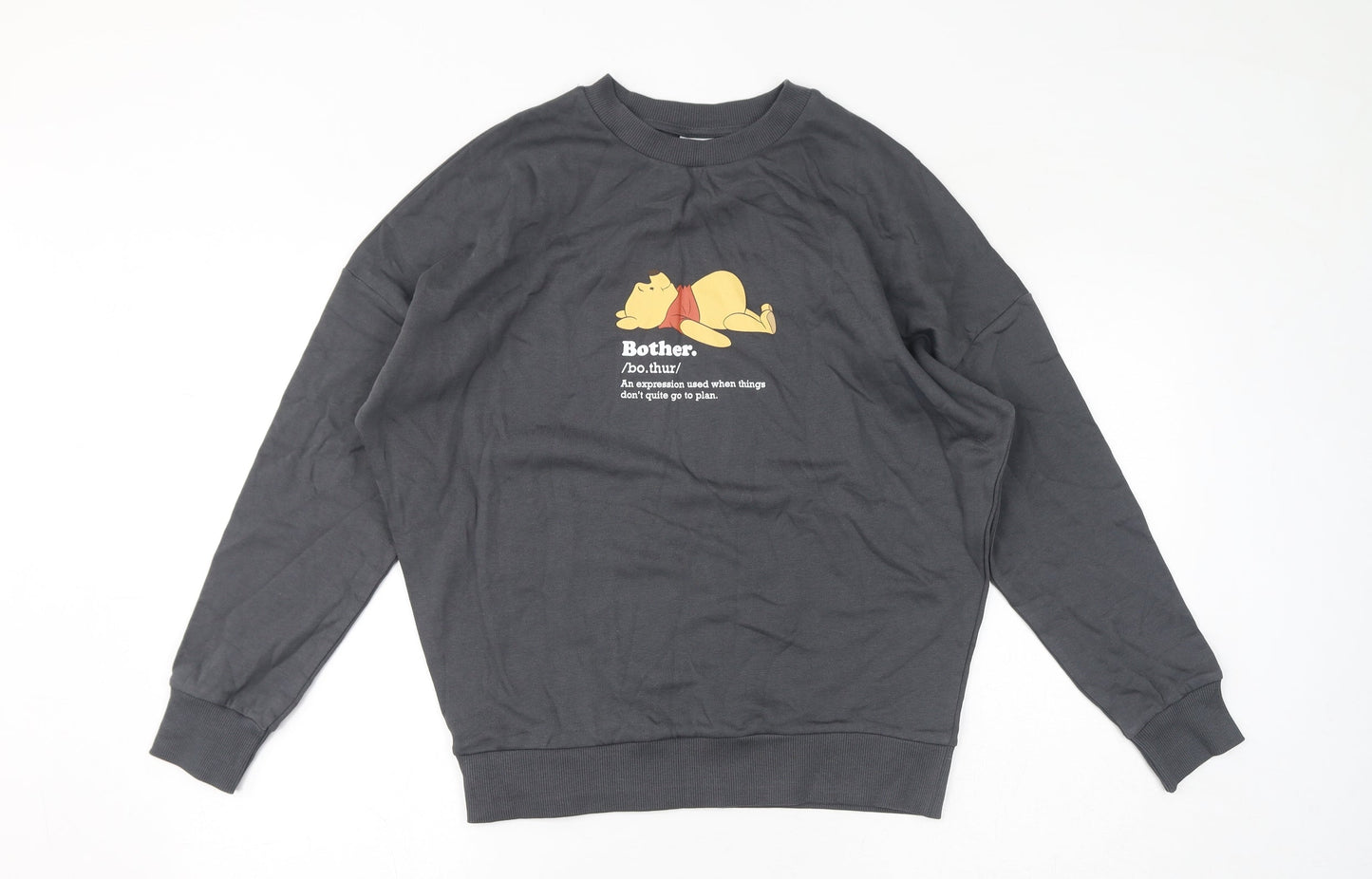 Womens UK Size 8 Disney Grey Pullover Sweatshirt