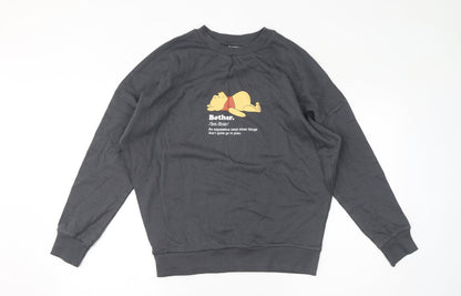 Womens UK Size 8 Disney Grey Pullover Sweatshirt