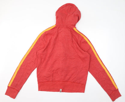 Hollister Womens Red Cotton Full Zip Hoodie Size M Zip