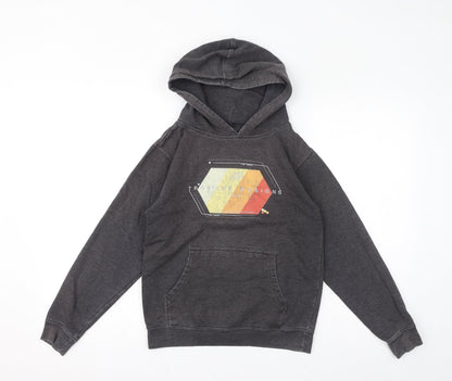 Troy Lee Designs Boys Grey Polyester Pullover Hoodie Size M Pullover - Logo