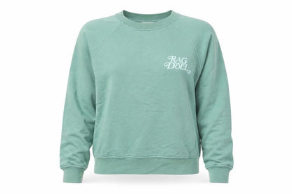 Ragdoll Womens Green Cotton Pullover Sweatshirt Size XS Pullover - Logo
