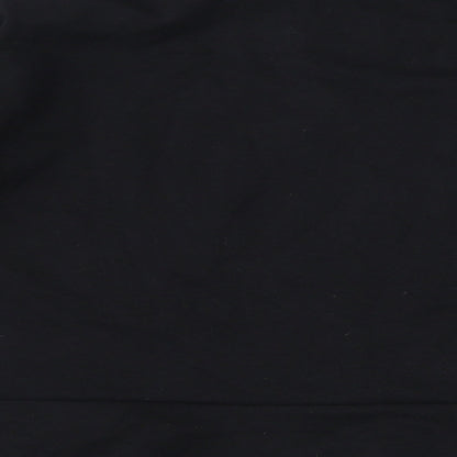 Zara Womens Black Polyester Pullover Sweatshirt Size L Pullover - Cropped