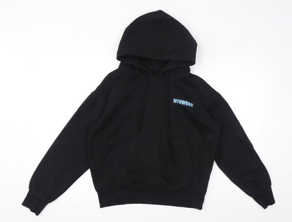 WYNWOOD Womens Black Polyester Pullover Hoodie Size XS Pullover - Logo
