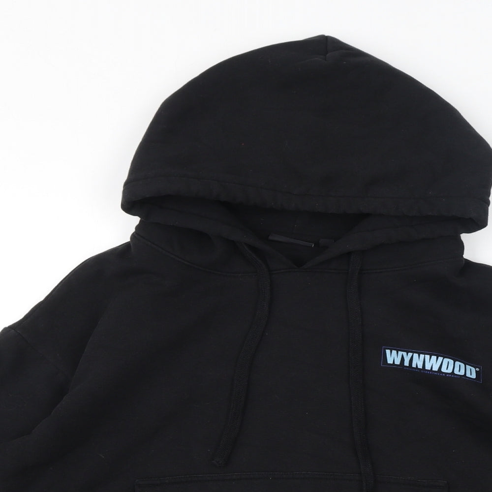 WYNWOOD Womens Black Polyester Pullover Hoodie Size XS Pullover - Logo