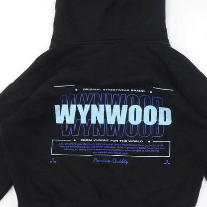 WYNWOOD Womens Black Polyester Pullover Hoodie Size XS Pullover - Logo