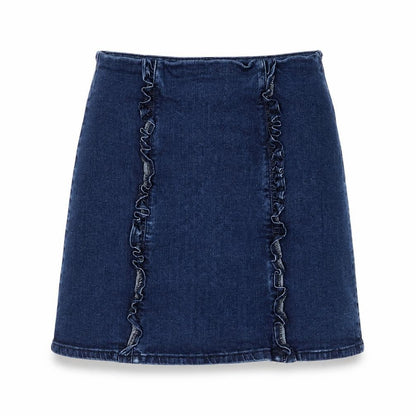 Womens UK Size 10 Oasis A-Line Denim Skirt