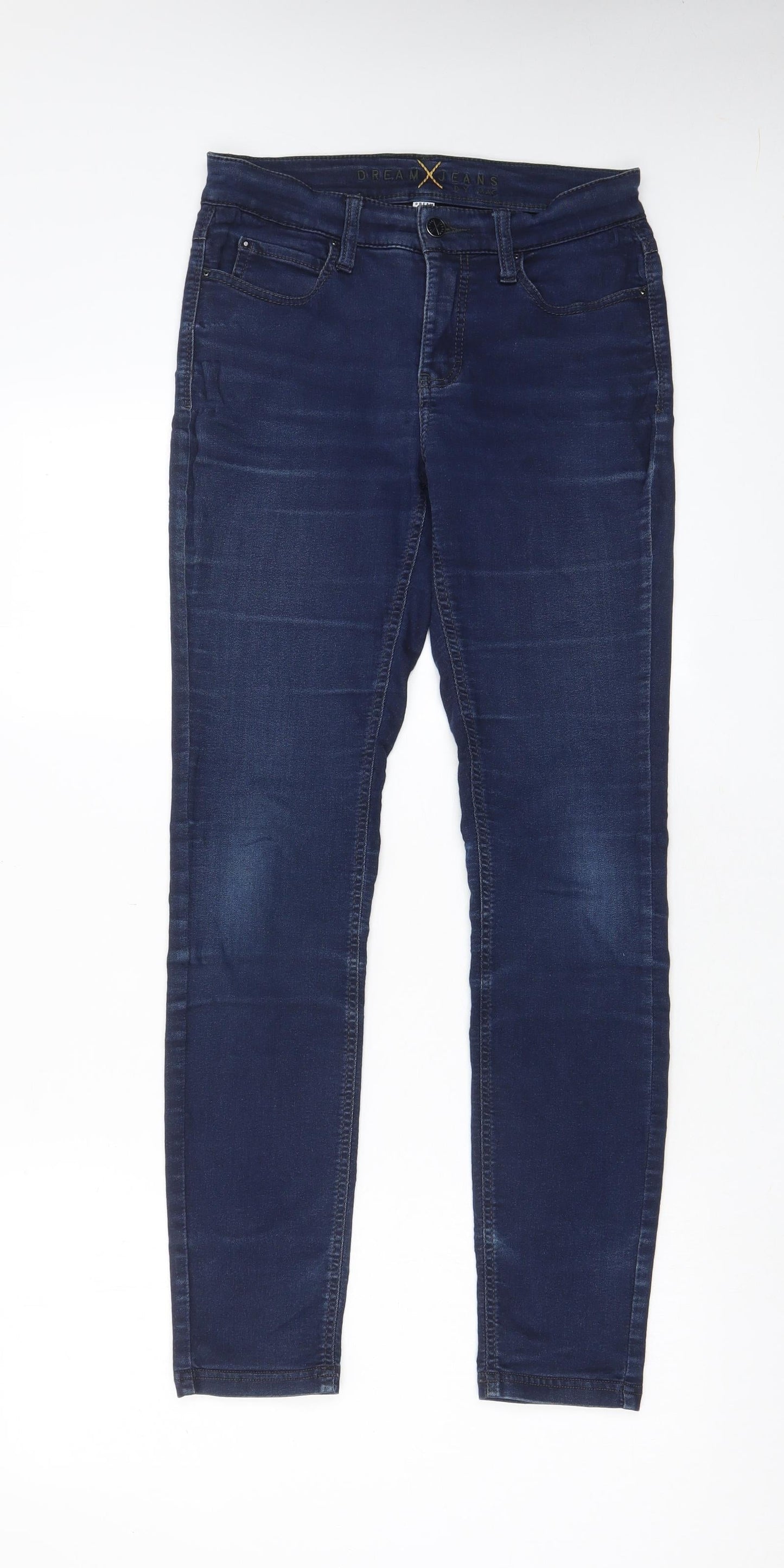 Womens UK Size 6 Mac Jeans Regular Fit Skinny Blue Jeans