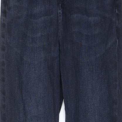 River Island Womens Blue Cotton Skinny Jeans Size 8 L26 in Regular Zip - Pockets