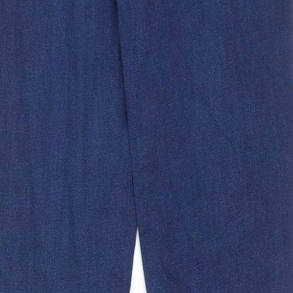 Topshop Womens Blue Cotton Skinny Jeans Size 28 in L34 in Regular Zip - Pockets