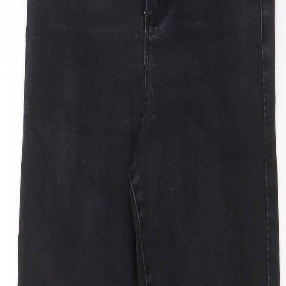 Denim & Co. Womens Grey Cotton Skinny Jeans Size 8 L27 in Regular Zip - Pockets