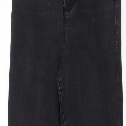 Denim & Co. Womens Grey Cotton Skinny Jeans Size 8 L27 in Regular Zip - Pockets