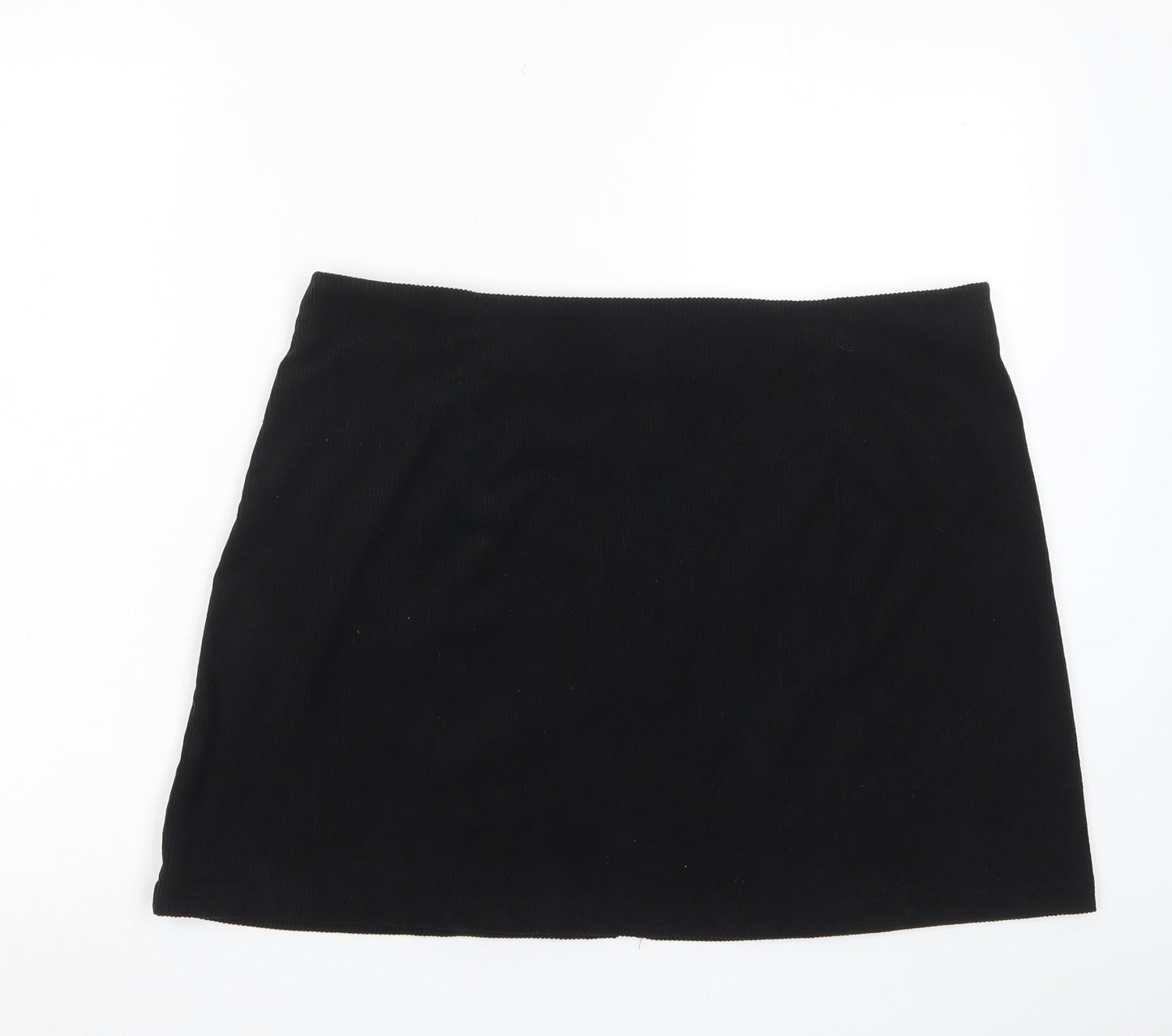 Cider Womens Black Polyester A-Line Skirt Size XL Zip