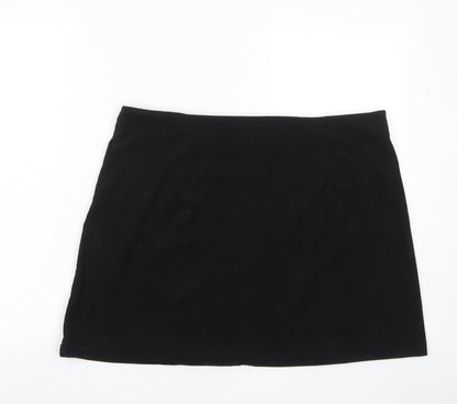 Cider Womens Black Polyester A-Line Skirt Size XL Zip