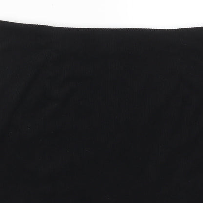 Cider Womens Black Polyester A-Line Skirt Size XL Zip