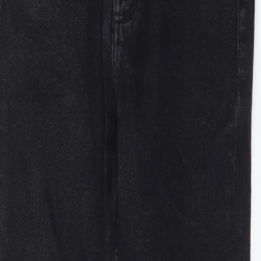Bershka Womens Black Cotton Skinny Jeans Size 10 L27 in Regular Zip - Pockets