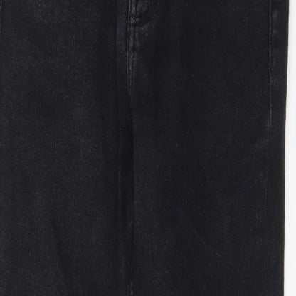 Bershka Womens Black Cotton Skinny Jeans Size 10 L27 in Regular Zip - Pockets