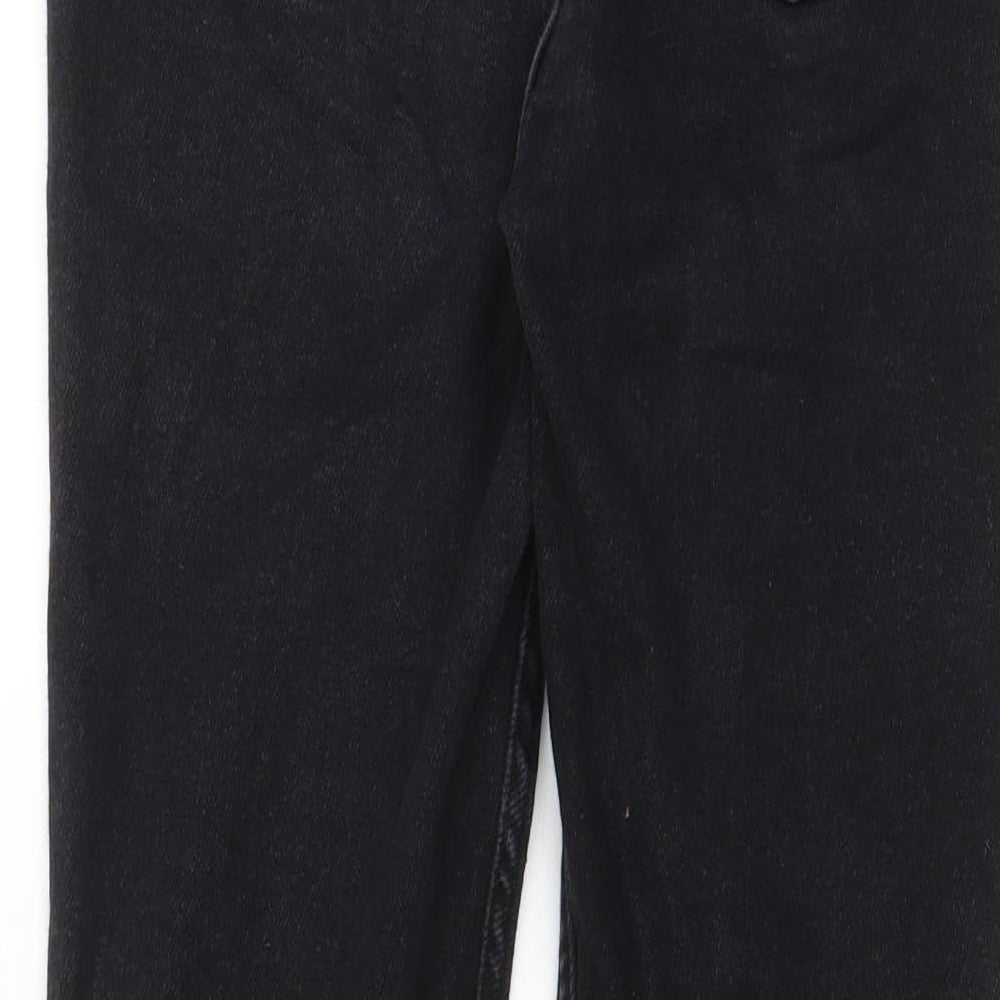 Bershka Womens Black Cotton Skinny Jeans Size 10 L27 in Regular Zip - Pockets