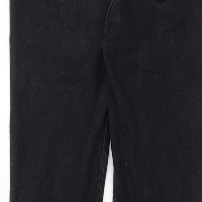 Bershka Womens Black Cotton Skinny Jeans Size 10 L27 in Regular Zip - Pockets