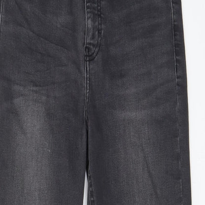 Topshop Womens Grey Cotton Skinny Jeans Size 28 in L30 in Regular Zip - Pockets