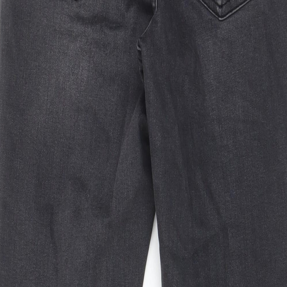 Topshop Womens Grey Cotton Skinny Jeans Size 28 in L30 in Regular Zip - Pockets