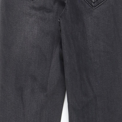 Topshop Womens Grey Cotton Skinny Jeans Size 28 in L30 in Regular Zip - Pockets