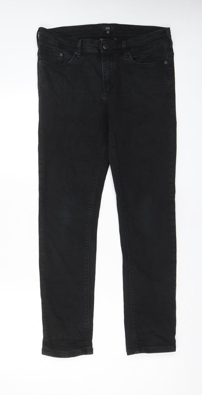 Mens UK Size 32 in River Island Regular Fit Skinny Black Jeans