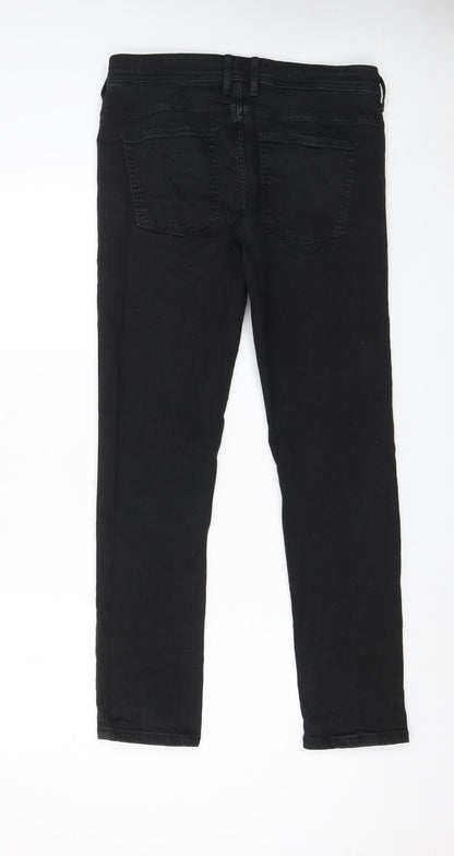 Mens UK Size 32 in River Island Regular Fit Skinny Black Jeans