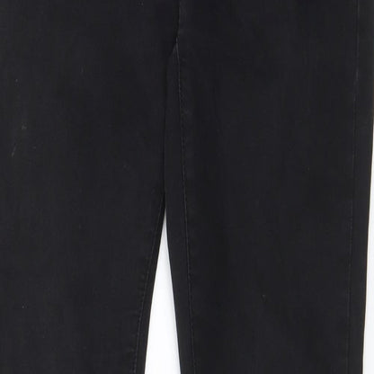 Denim & Co. Womens Black Cotton Skinny Jeans Size 10 L30 in Regular Zip - Pockets