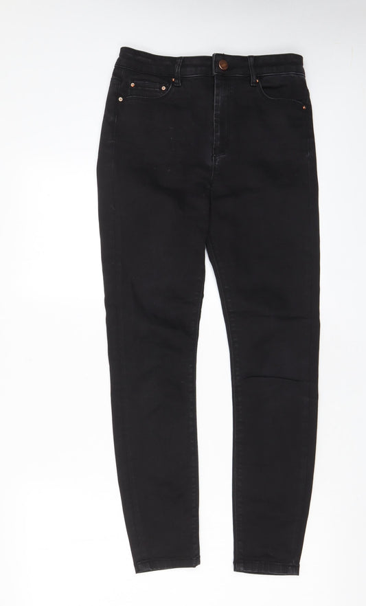 ASOS Womens Black Cotton Skinny Jeans Size 28 in L32 in Regular Zip - Pockets