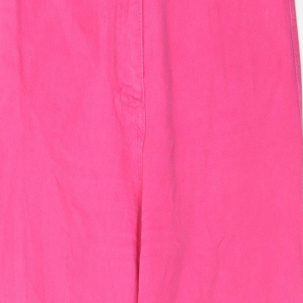 Influence Womens Pink Cotton Capri Jeans Size M L20 in Regular Zip - Pockets