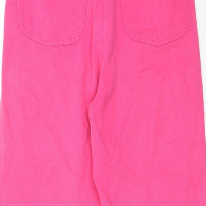 Influence Womens Pink Cotton Capri Jeans Size M L20 in Regular Zip - Pockets