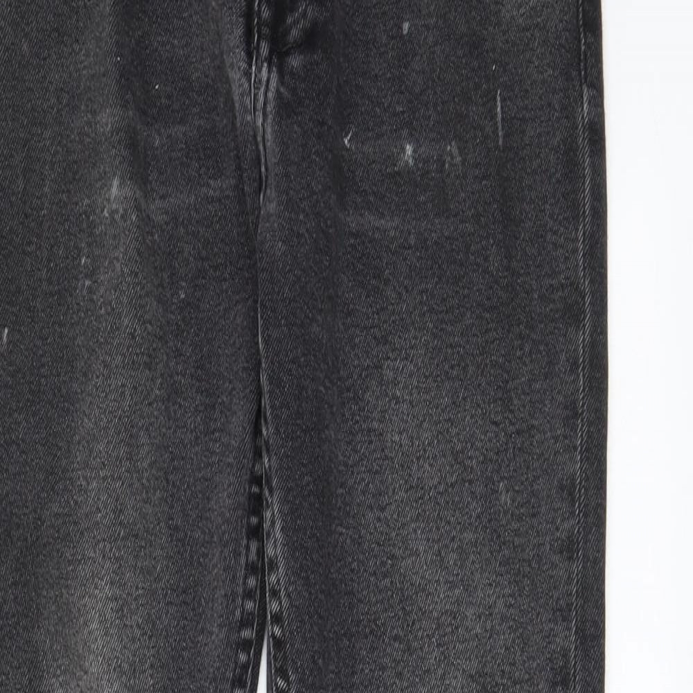 Zara Mens Grey Cotton Skinny Jeans Size 30 in L29 in Regular Zip - Pockets