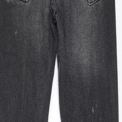 Zara Mens Grey Cotton Skinny Jeans Size 30 in L29 in Regular Zip - Pockets