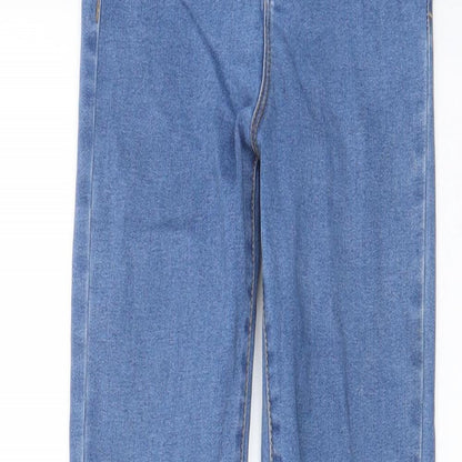 Denim & Co. Womens Blue Cotton Skinny Jeans Size 6 L26 in Regular Zip - Pockets