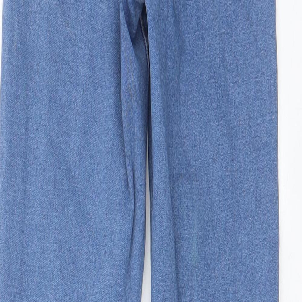 Denim & Co. Womens Blue Cotton Skinny Jeans Size 6 L26 in Regular Zip - Pockets