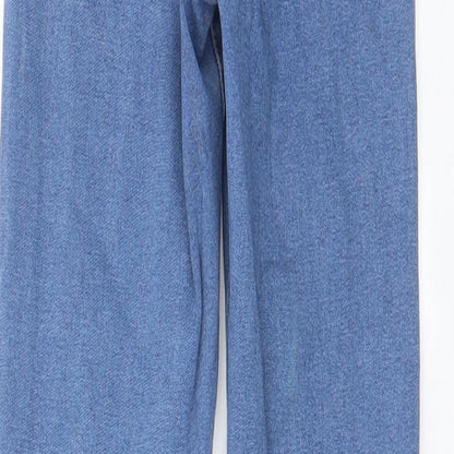 Denim & Co. Womens Blue Cotton Skinny Jeans Size 6 L26 in Regular Zip - Pockets