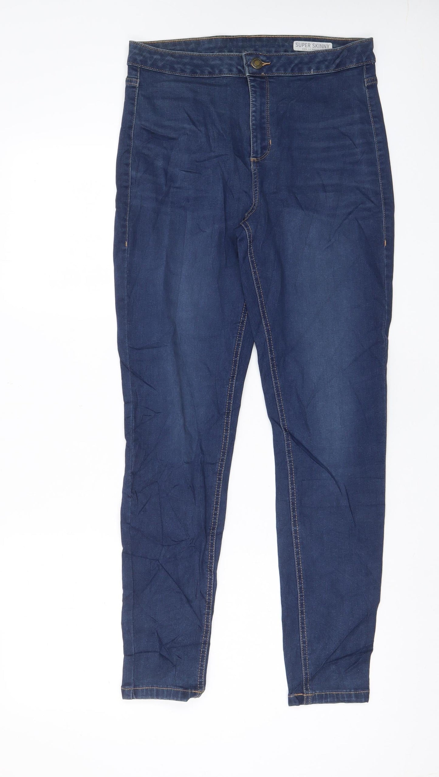 Womens UK Size 12 Marks and Spencer Regular Fit Skinny Blue Jeans