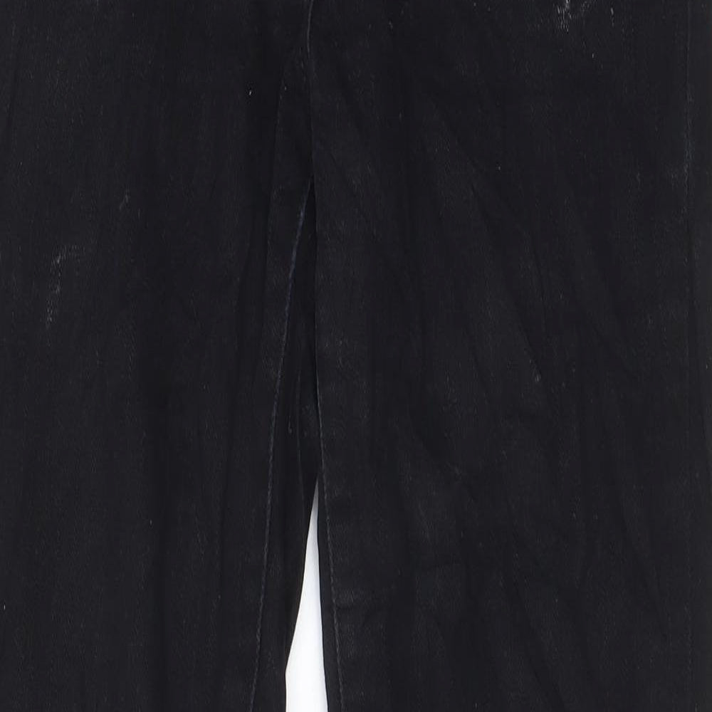 NEXT Womens Black Cotton Skinny Jeans Size 10 L30 in Regular Zip - Pockets